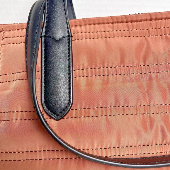 Steve Madden Large Quilted Tote Bag Purse Logo Pink Blush & Accessory Bag - Picture 14 of 16